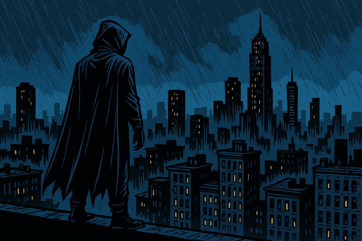 Batman over Gotham